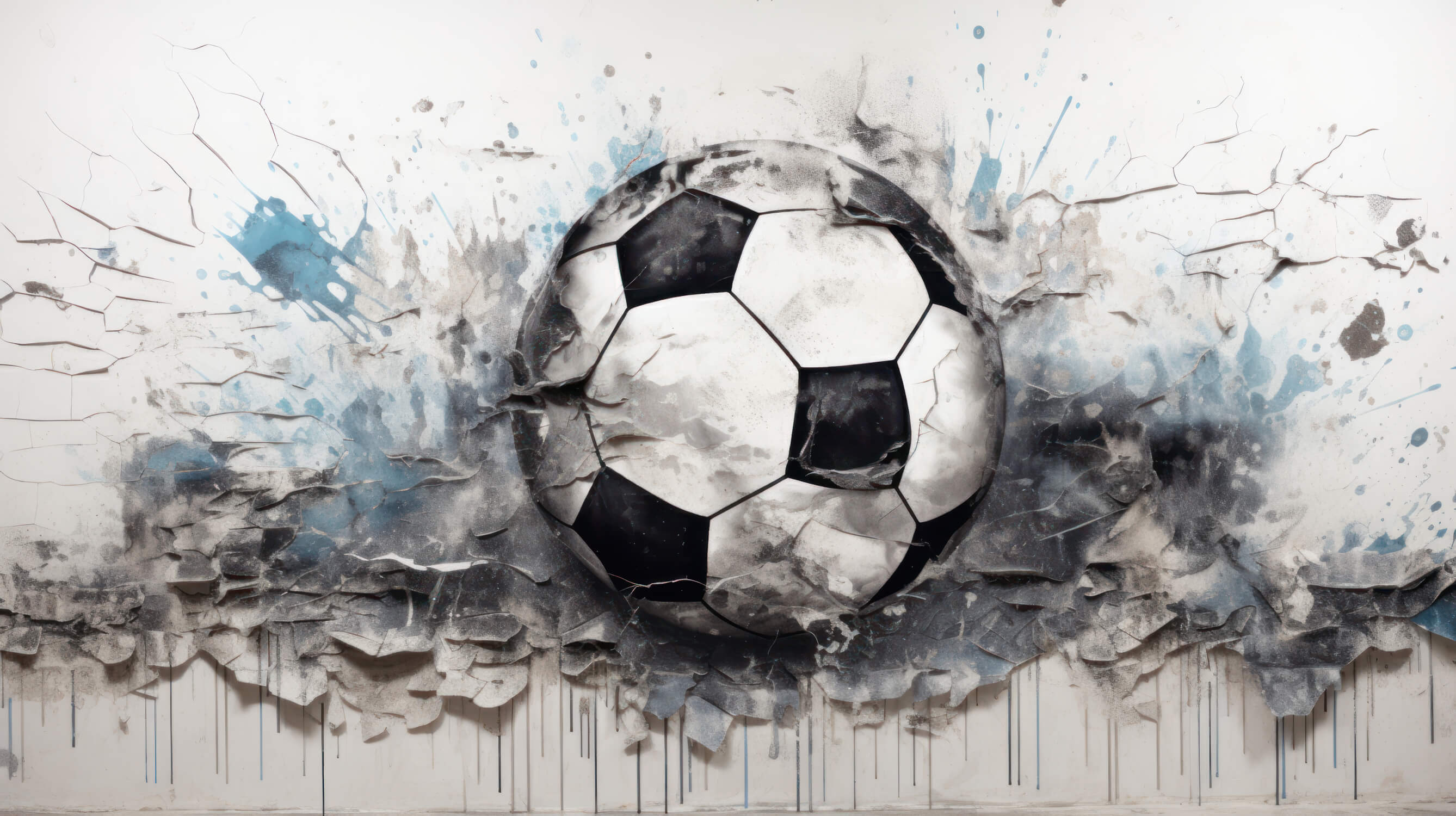 3D Football Graffiti Wallpaper | Murals Wallpaper