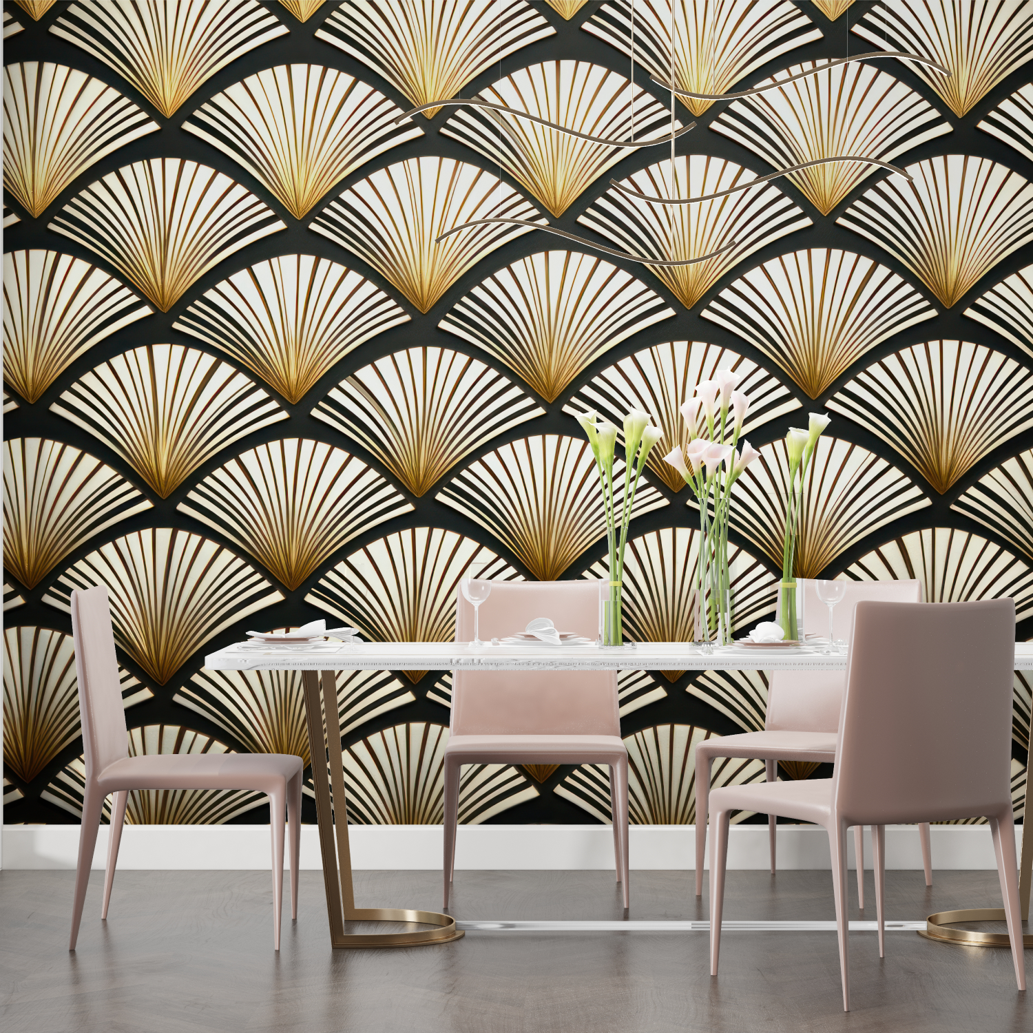 Art Deco Golden Mystery Wallpaper | Murals Wallpaper