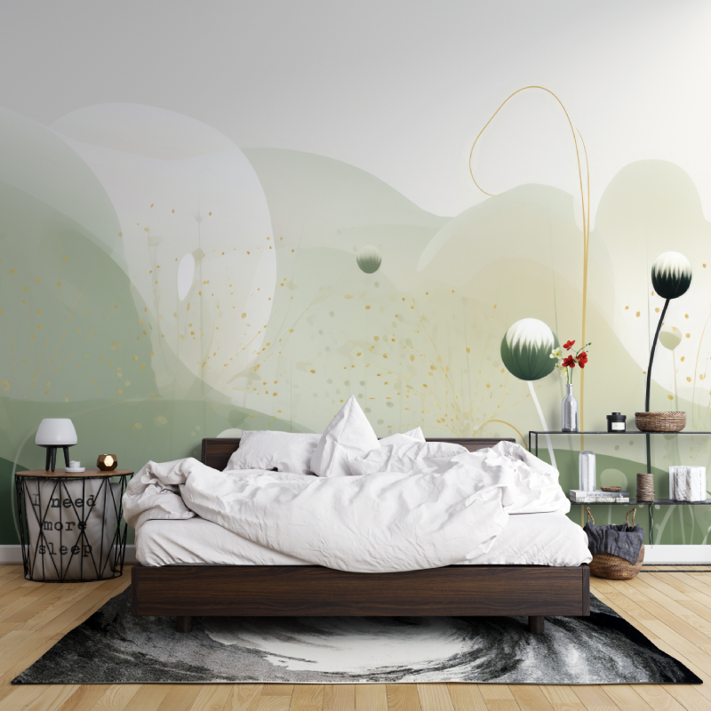 Papel de parede Watercolor Nature Green | Murals Wallpaper