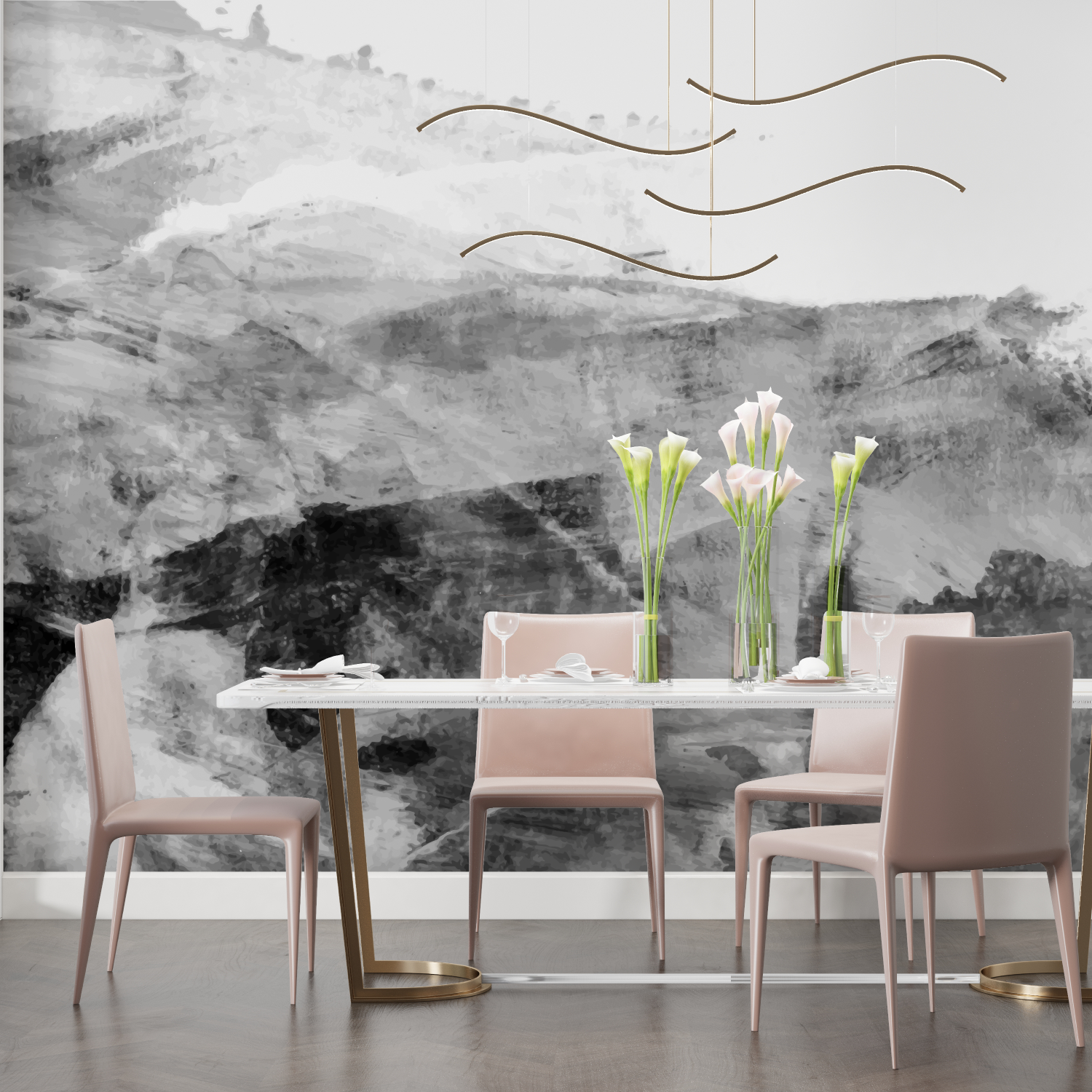 Schwarze und graue Tapeten | Wandbilder