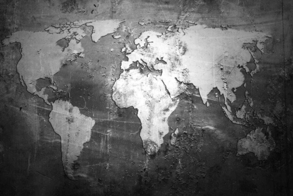 Mural World Map Wallpaper