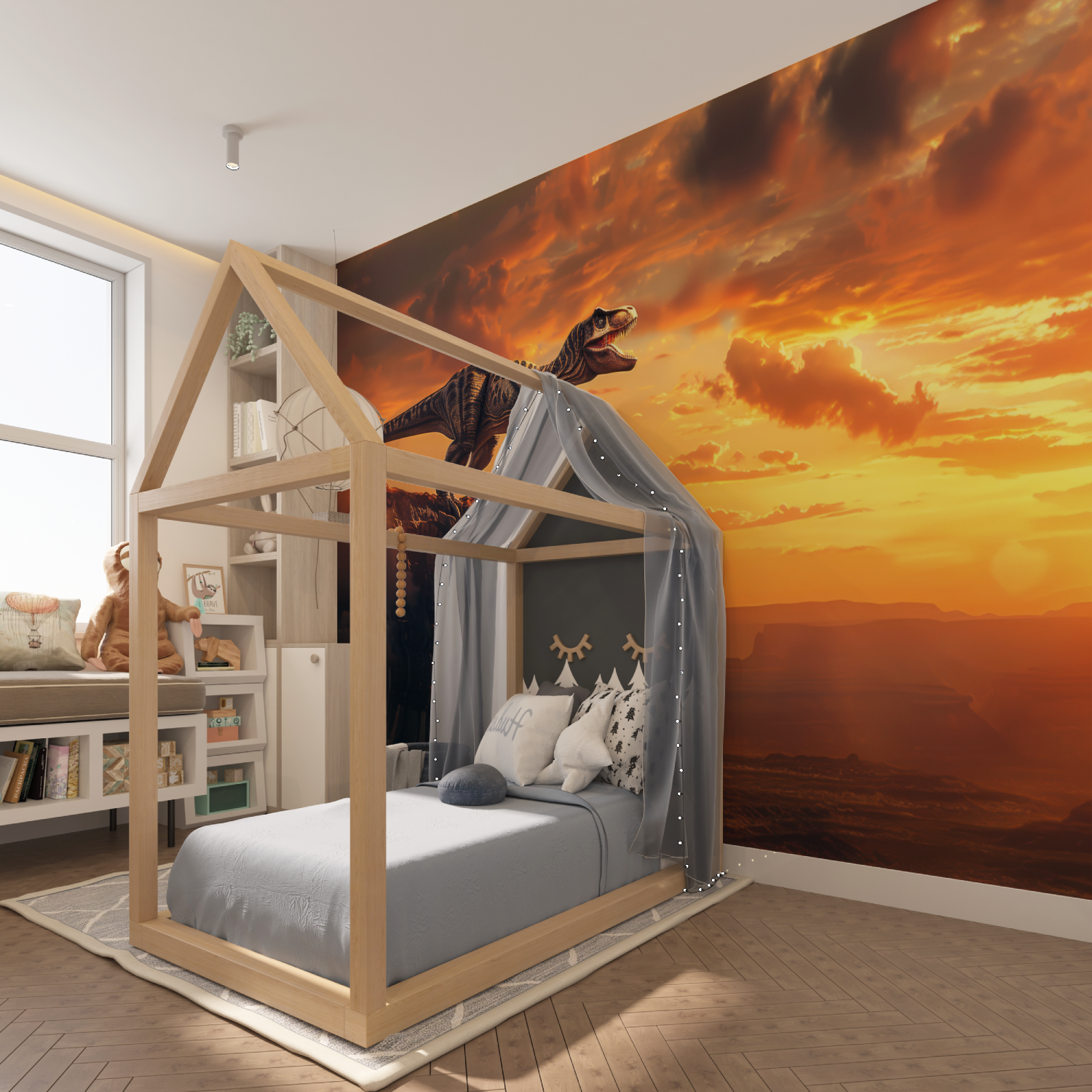 Sunny Valley T-Rex Wallpaper | Murals Wallpaper