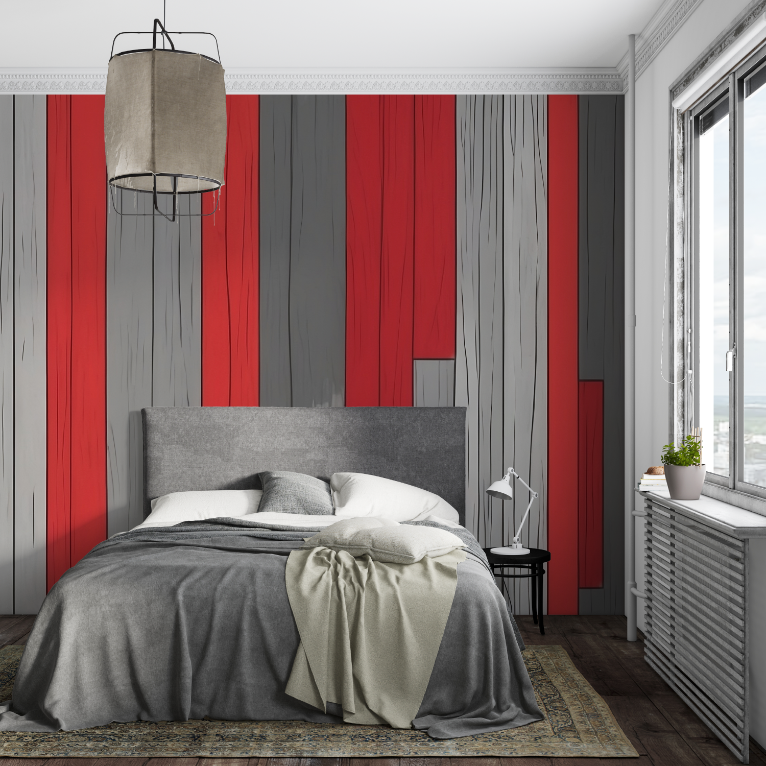 Red Wood Effect Wallpaper | Murals Wallpaper