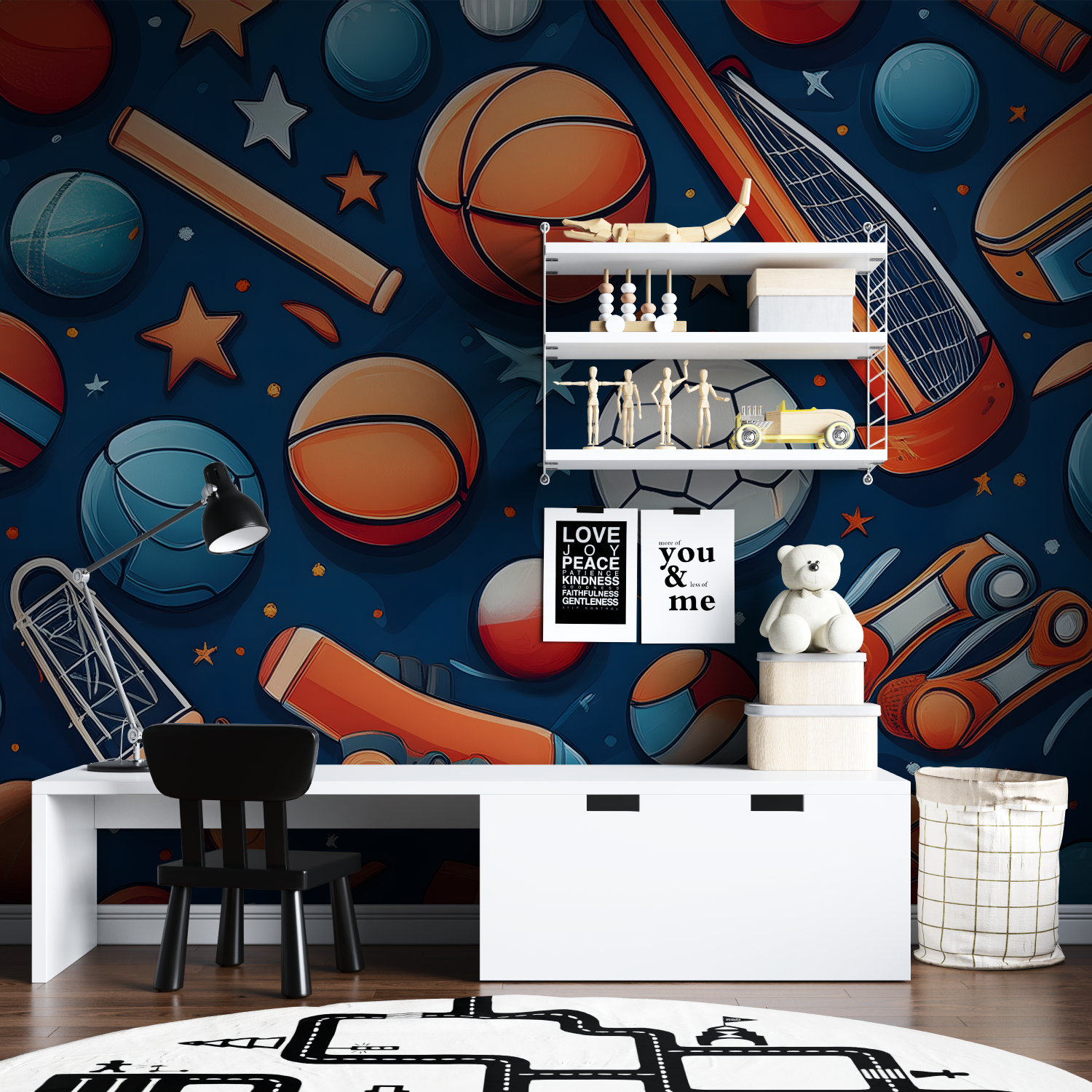 Sporty Theme Teen Wallpaper | Murals Wallpaper