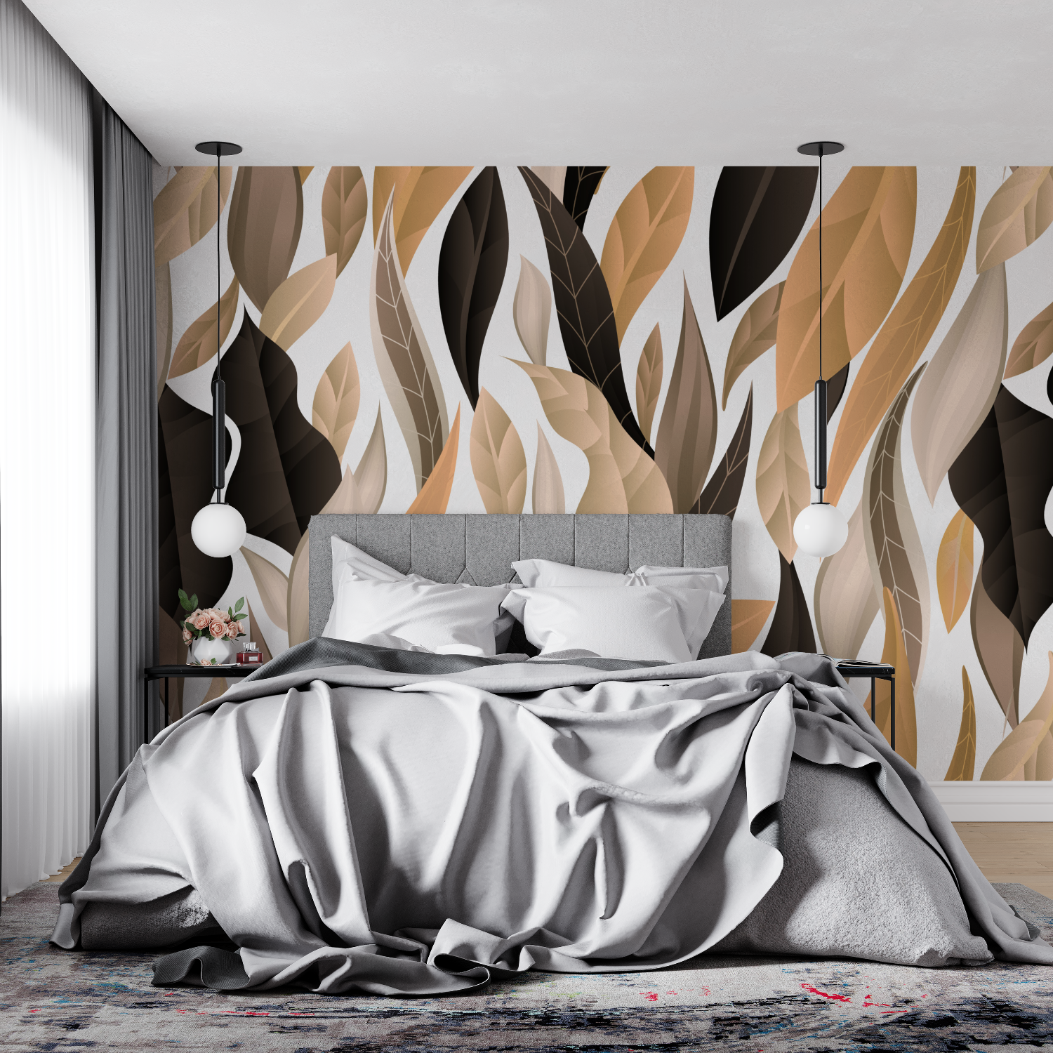 Black and Beige Wallpaper | Murals Wallpaper
