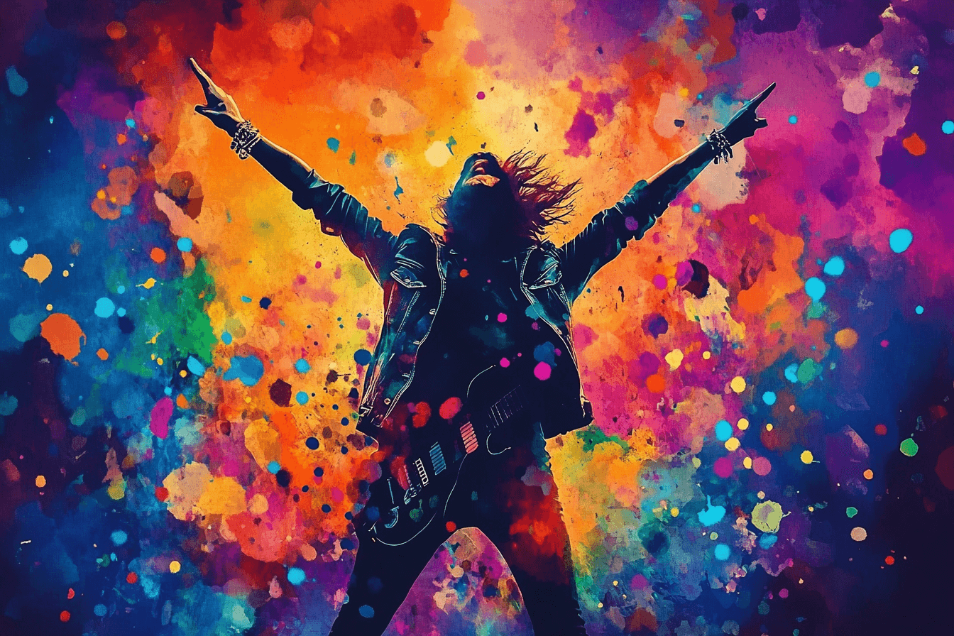Rock Star Colorful Wallpaper | Murals Wallpaper