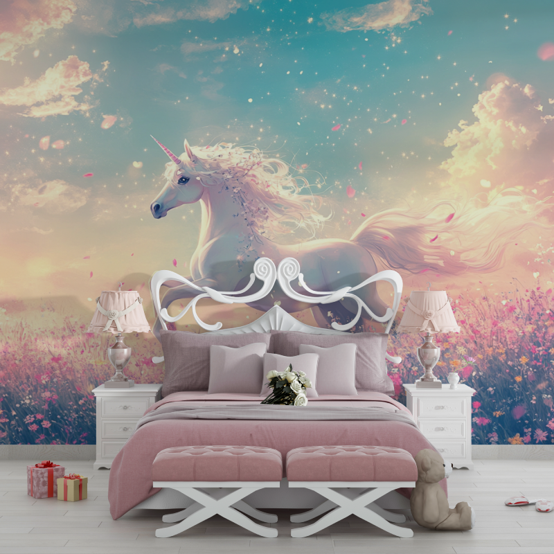 Unicorn Dancer Floral Wallpaper | Murals Wallpaper