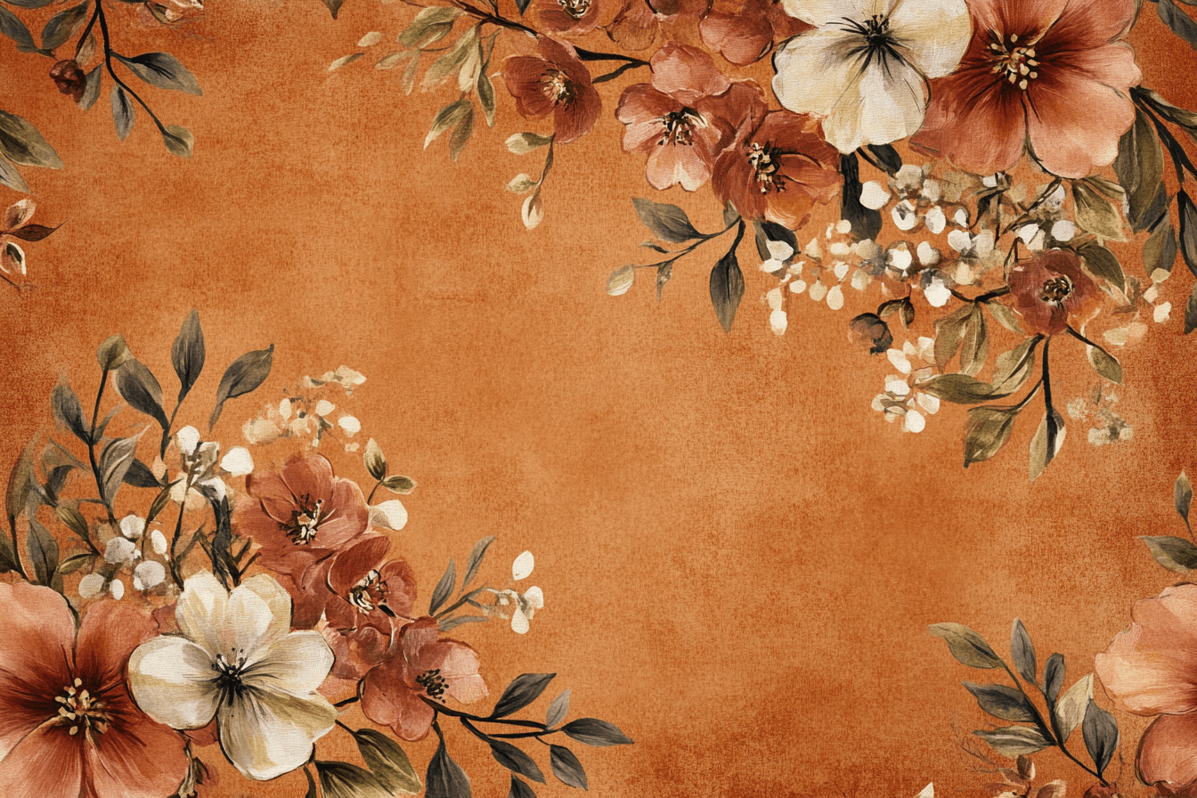 Terracotta Vintage Bohemian Wallpaper | Murals Wallpaper
