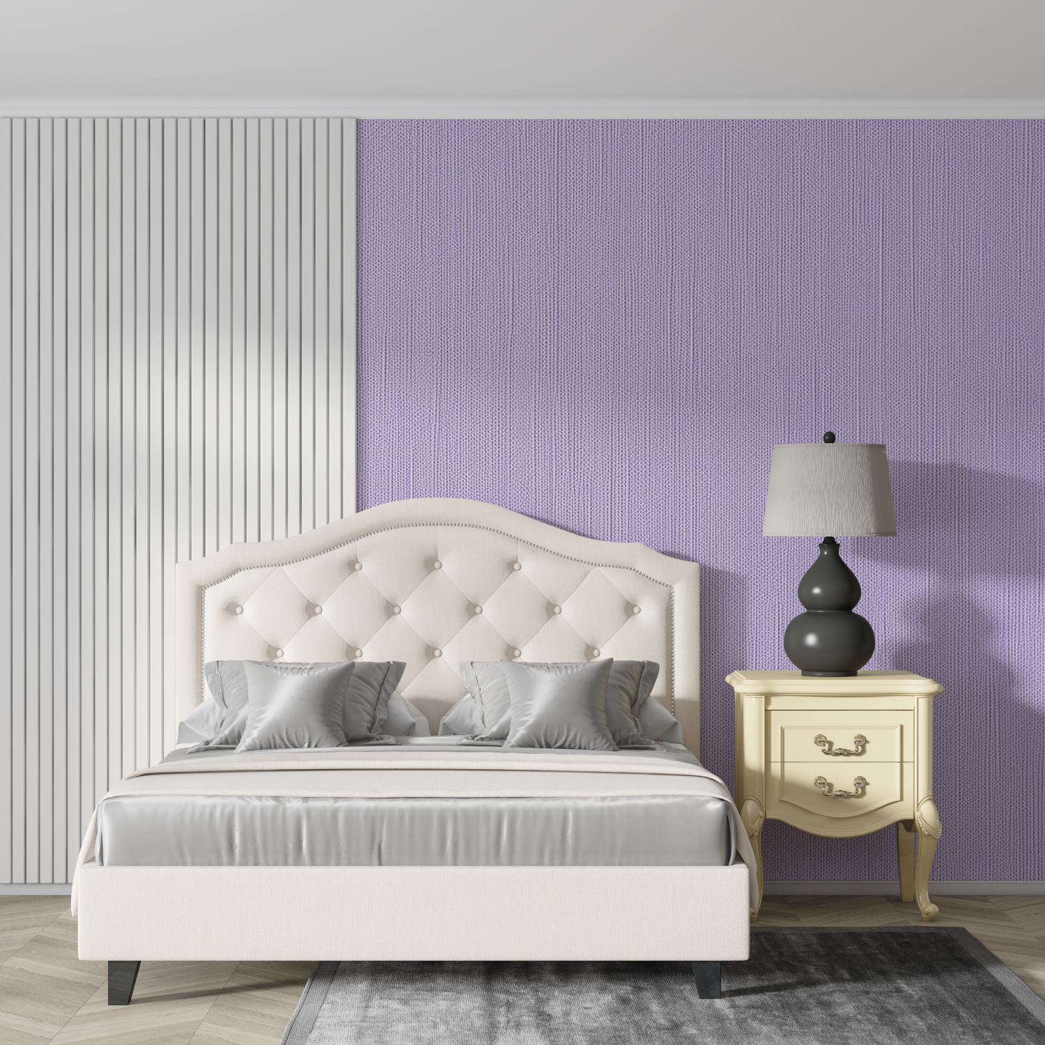 Fliederfarbene Tapete | Wandtapete