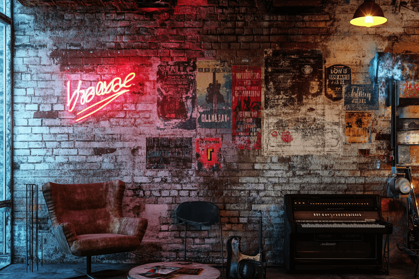 Brick and Music Wallpaper | Murals Wallpaper