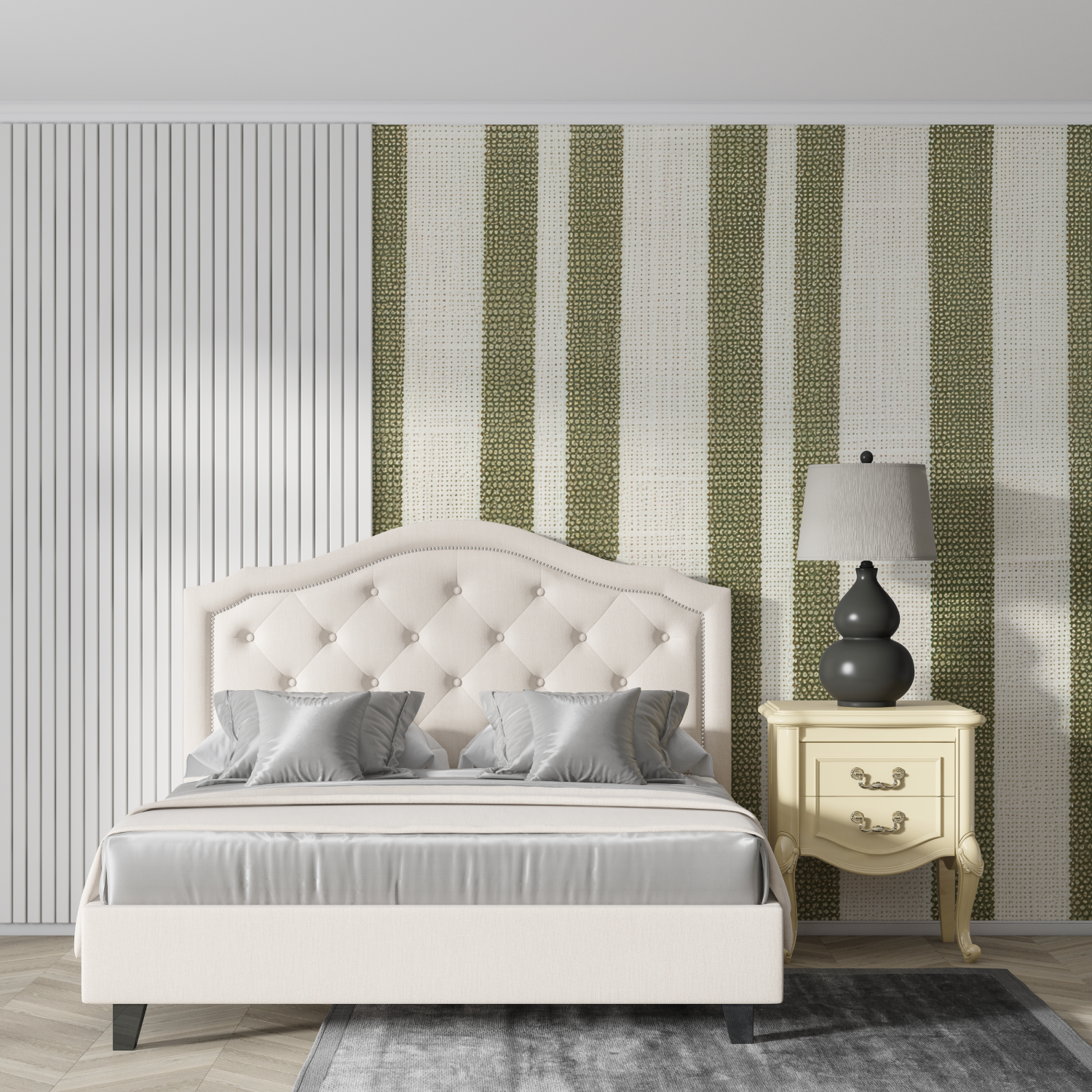 Green Striped Wallpaper | Murals Wallpaper