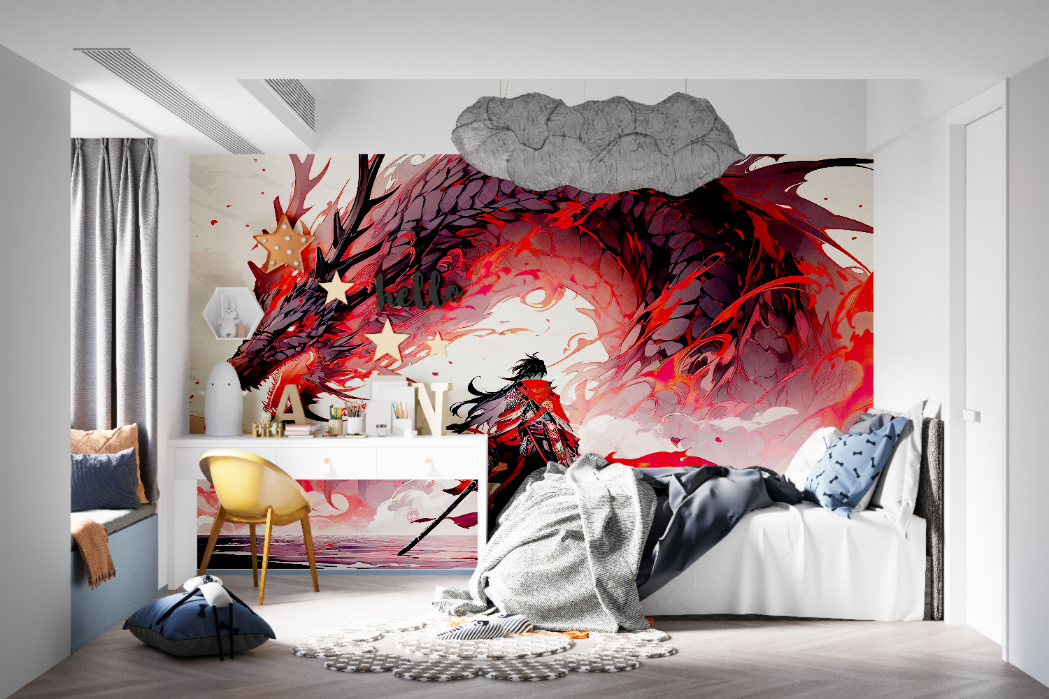 Red Dragon Anime Wallpaper | Murals Wallpaper
