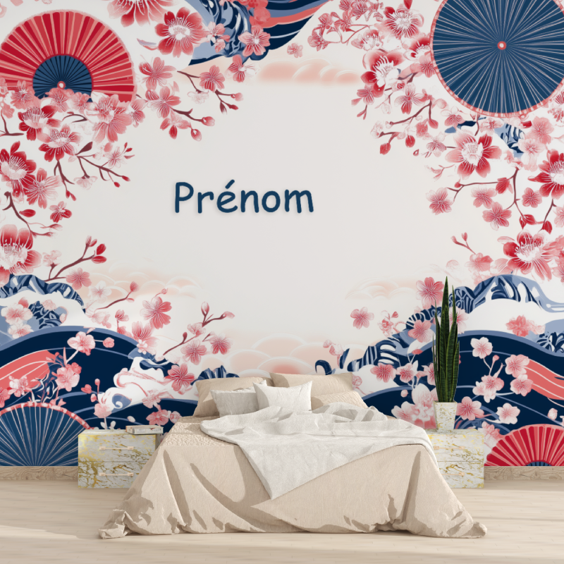 Kirschblüten Namens-Tapete | Murals Wallpaper