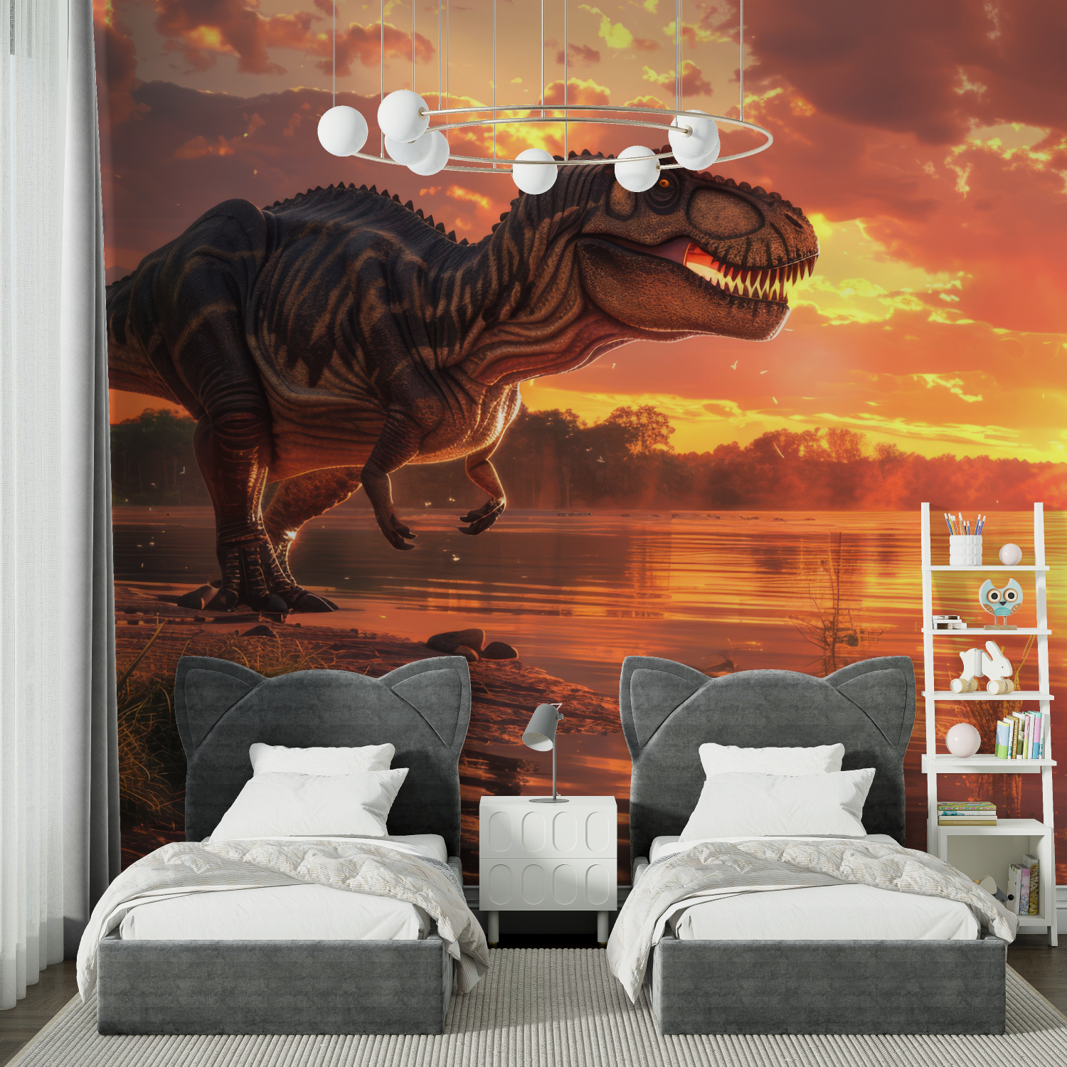 T-Rex Sunset Wallpaper | Murals Wallpaper