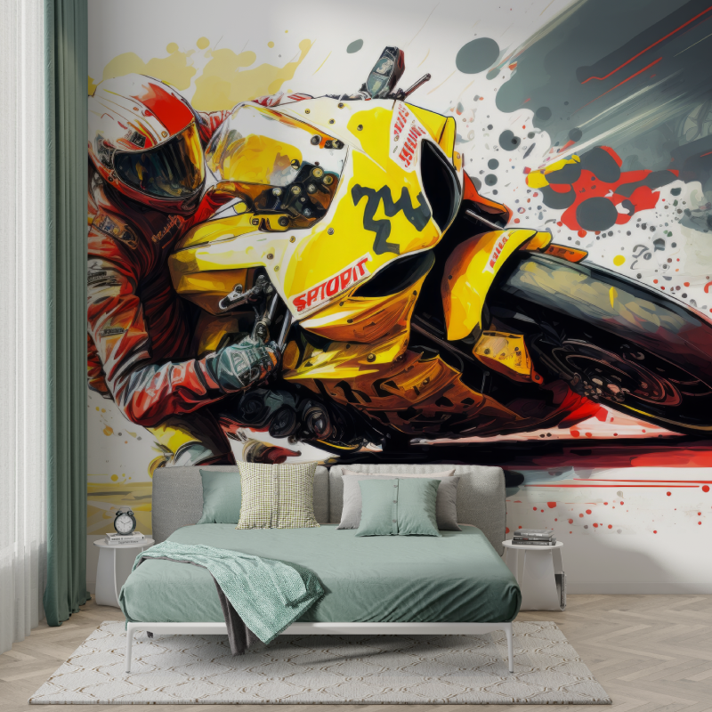 Moto GP Wall Mural Wallpaper | Murals Wallpaper