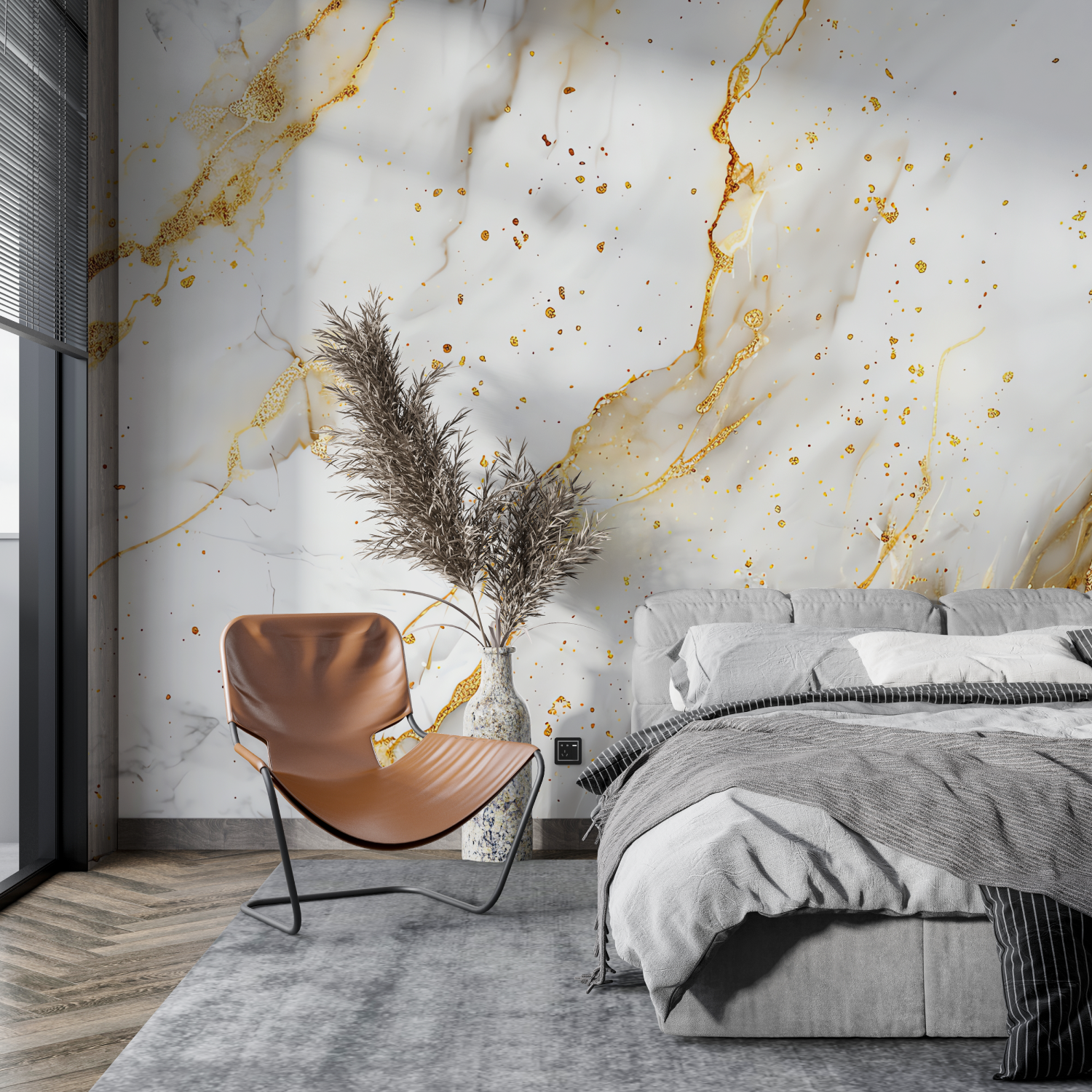 White and Gold Marble Wallpaper | Murals Wallpaper