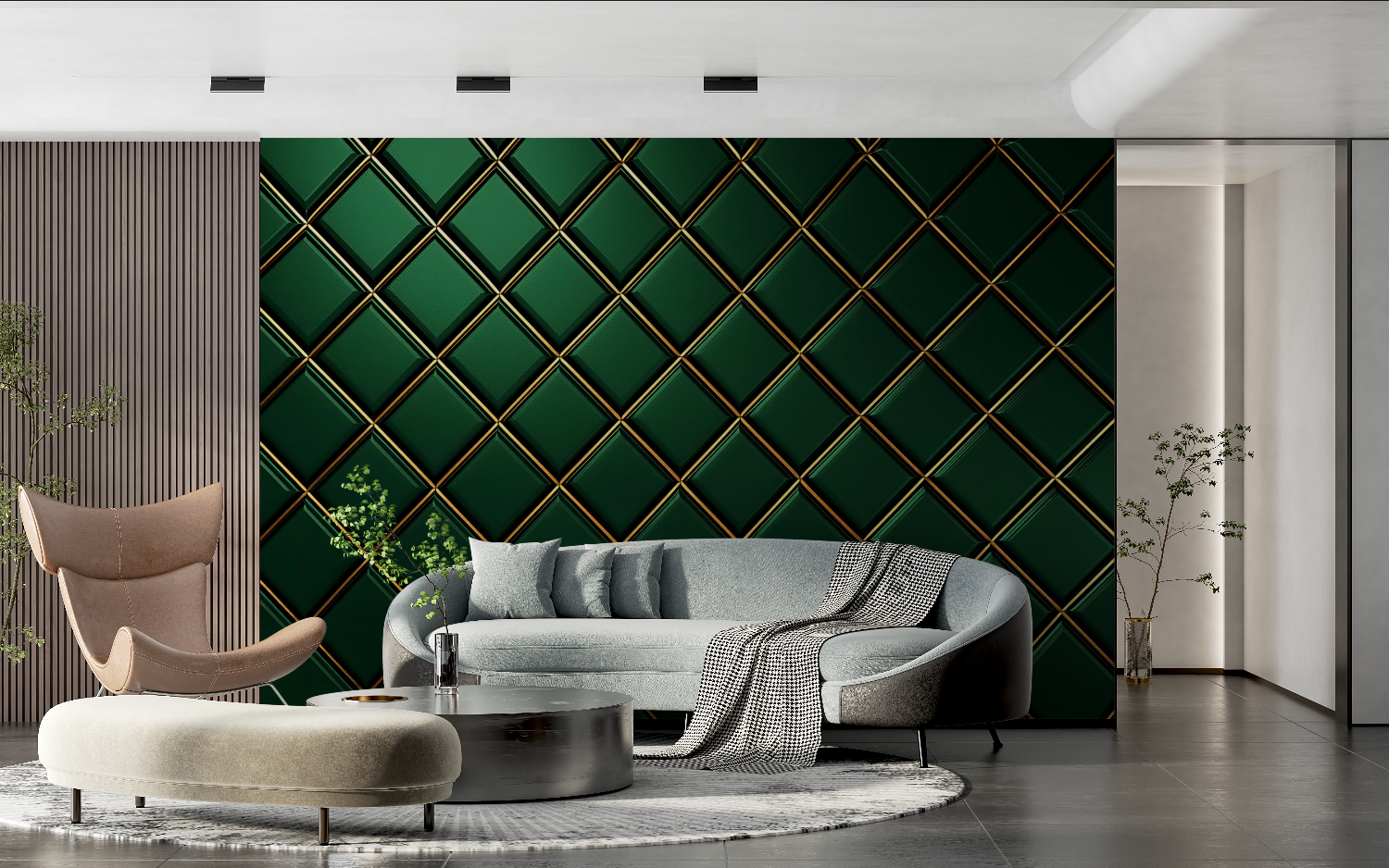Diamond Green Wallpaper | Murals Wallpaper