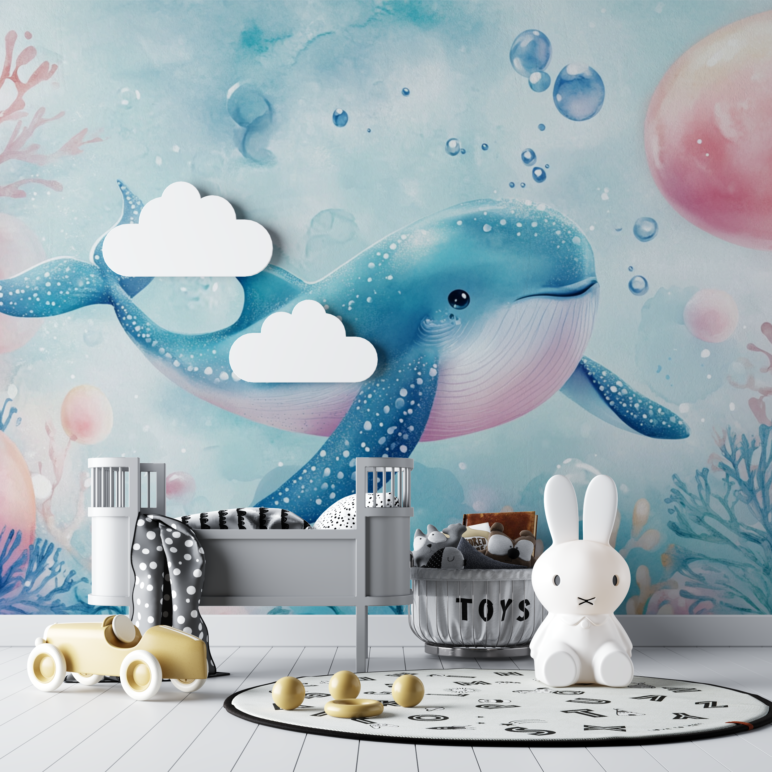Blue Whale Marine Wallpaper and Softness | Murals Wallpaper