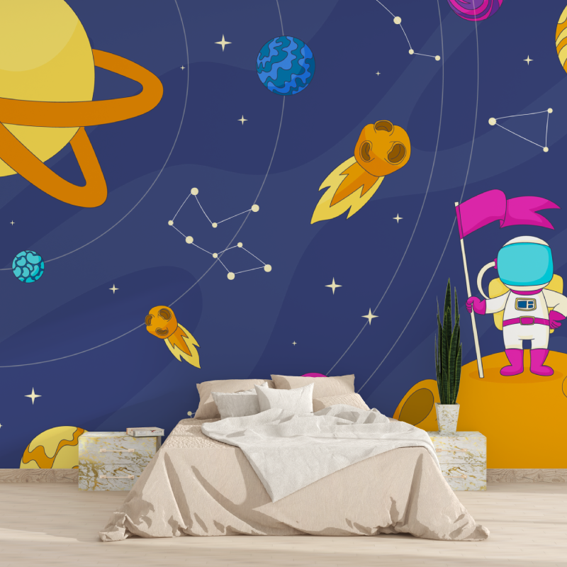 Rocket Space Wallpaper for Boys | Murals Wallpaper