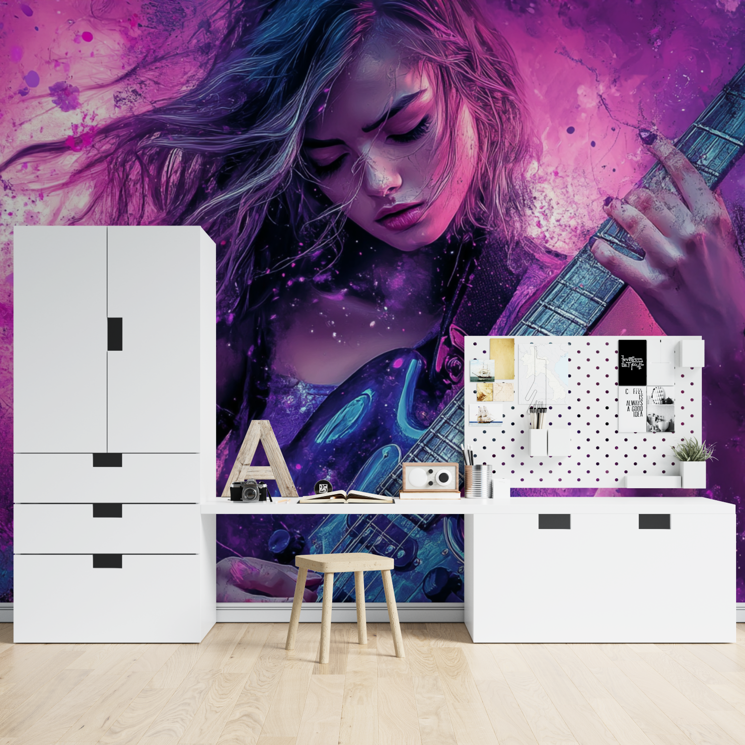 Pink Girl Graffiti Wallpaper | Murals Wallpaper