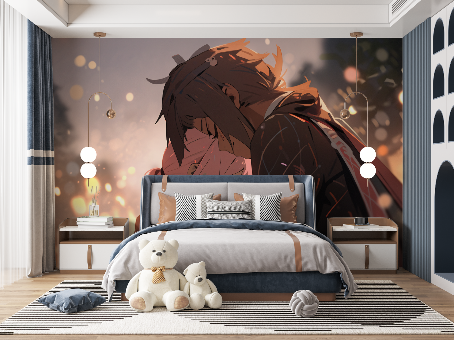 Anime Hero Couple Wallpaper | Murals Wallpaper