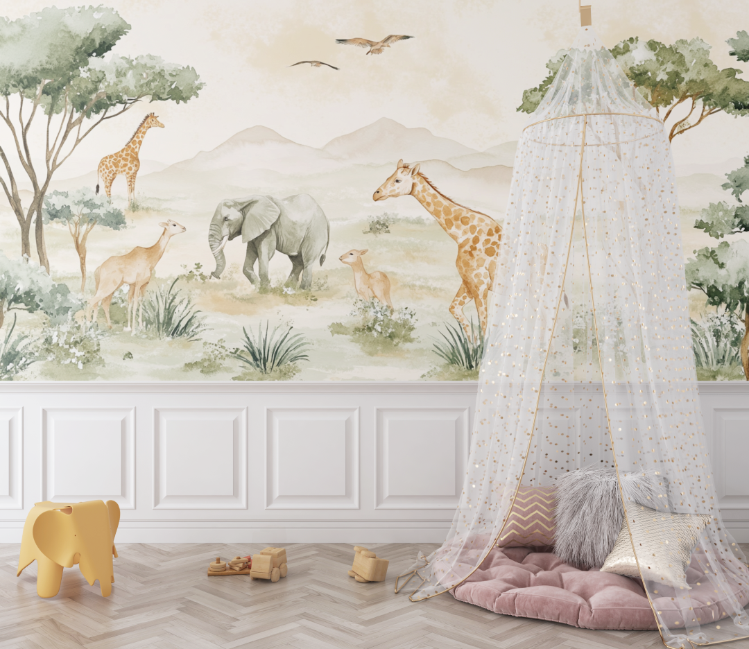 Giraffe Savanna Wallpaper Co. | Wandbilder