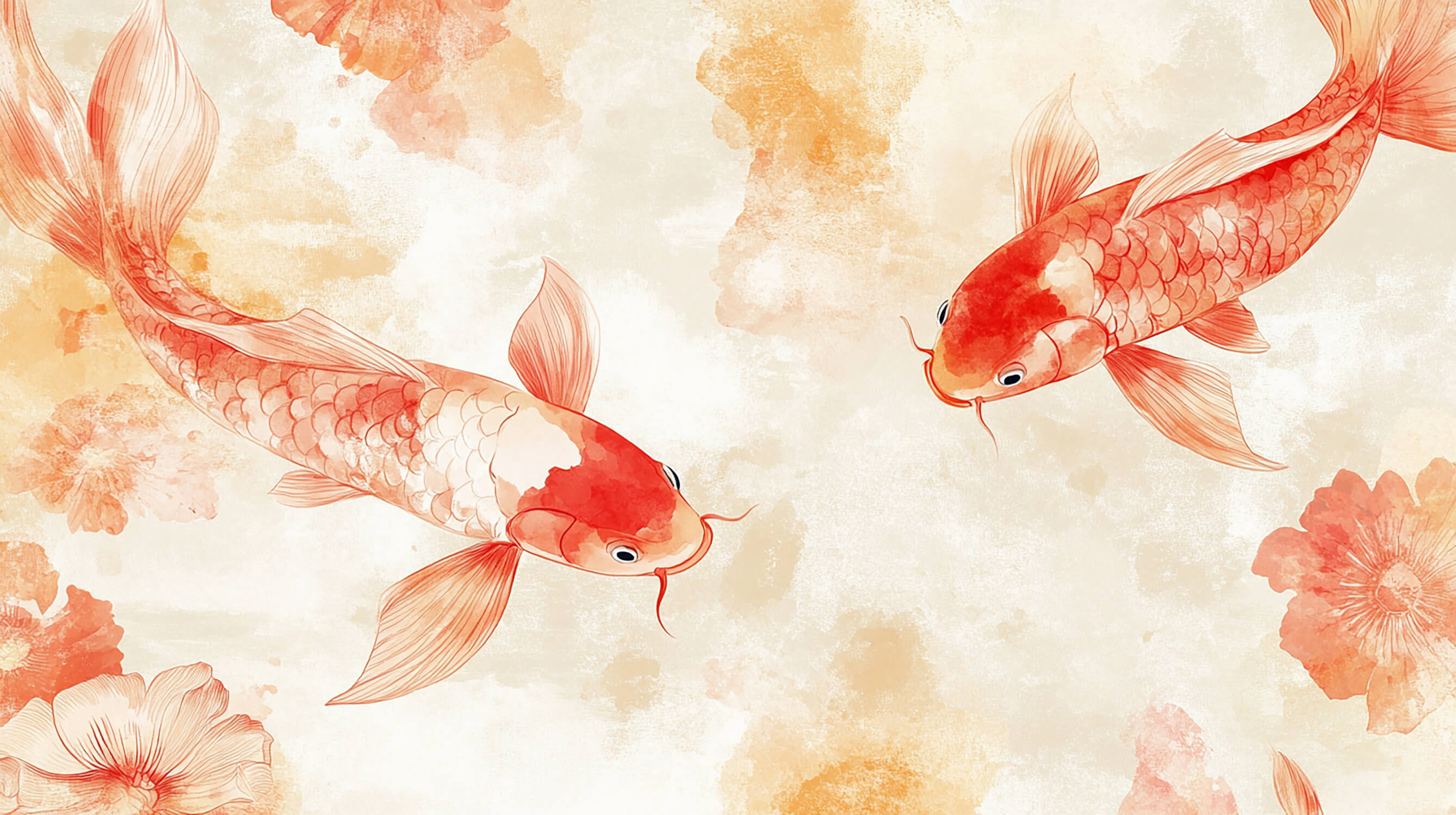 Large Goldfish Wallpaper | Murals Wallpaper