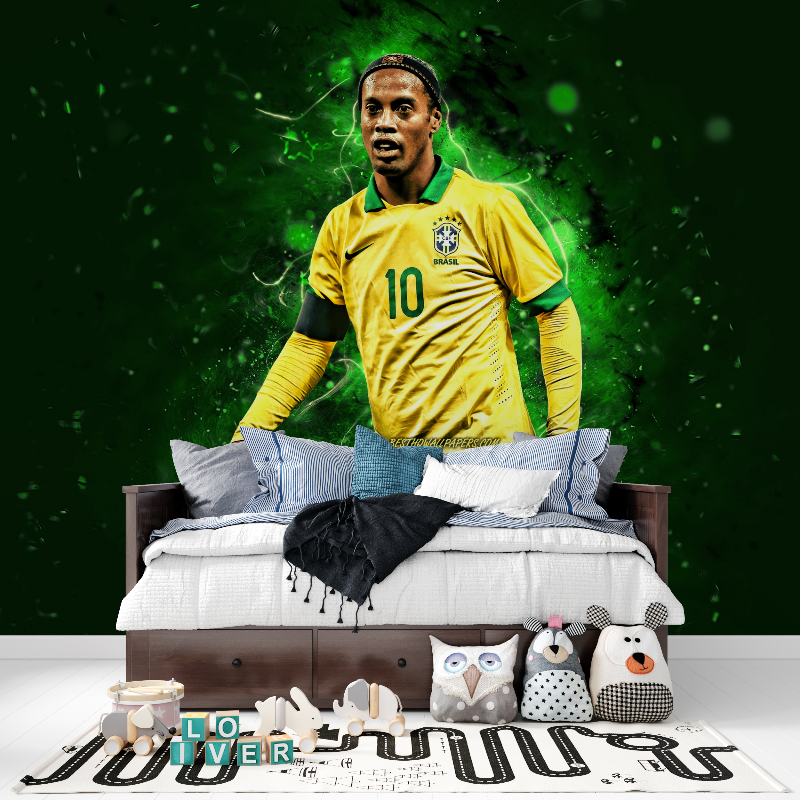 Ronaldinho Green Soccer Player Wallpaper | Murals Wallpaper