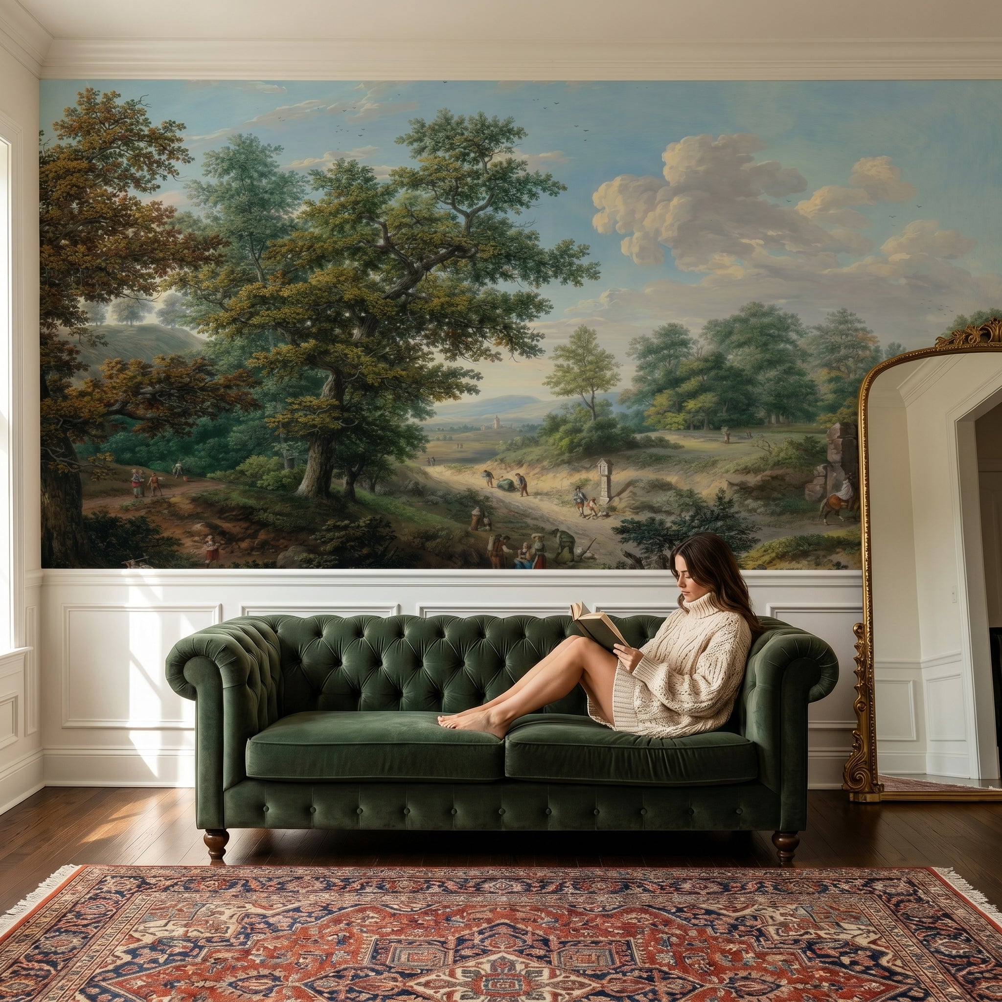 Panoramic Forest Open View Wall Mural