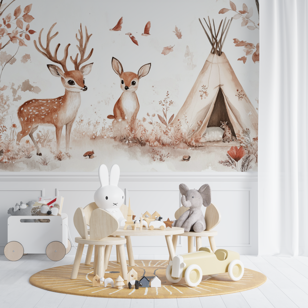 Baby Forest and Teepee Wallpaper | Murals Wallpaper