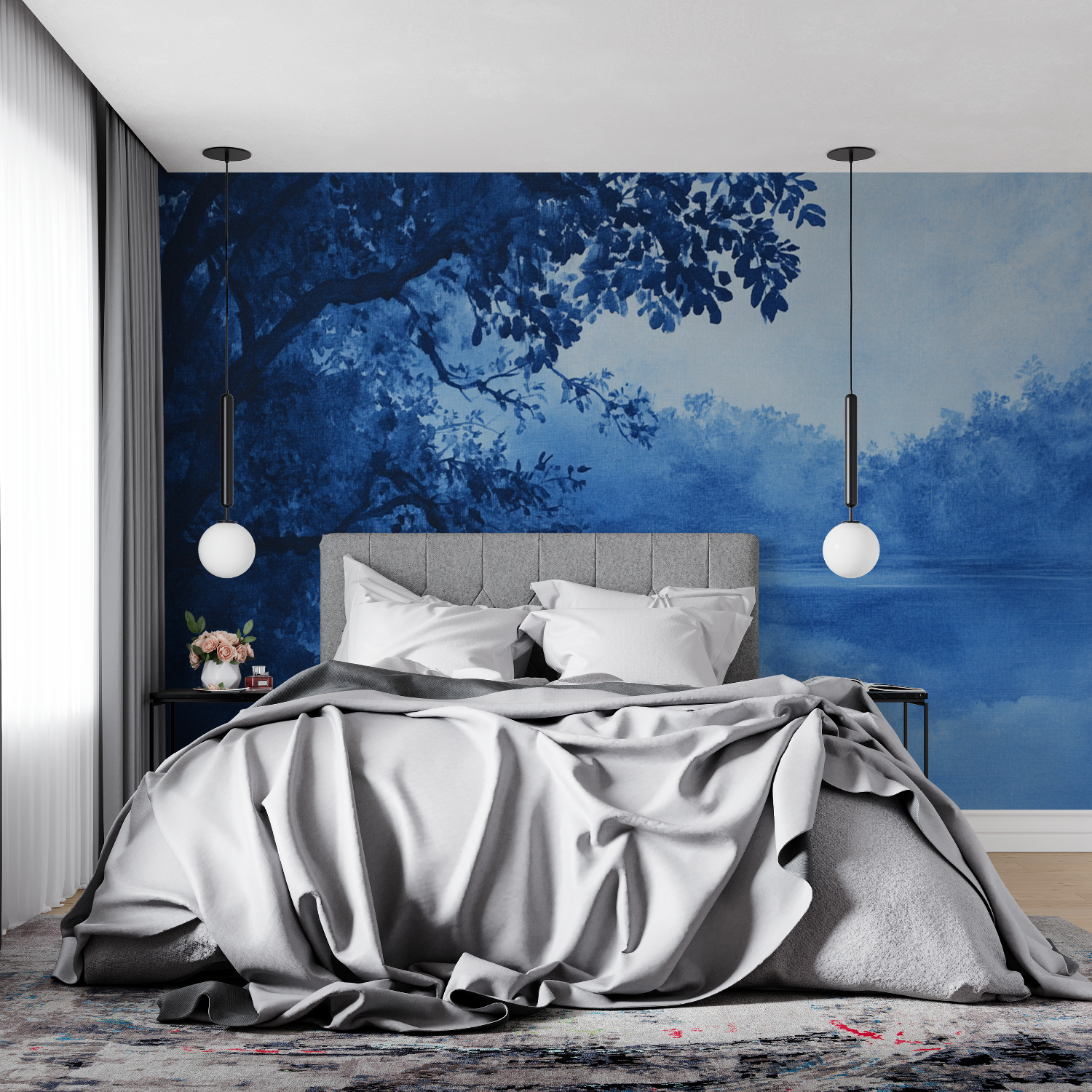 Blue Landscape Wallpaper | Murals Wallpaper