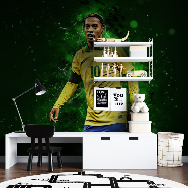 Ronaldinho Green Soccer Player Wallpaper | Murals Wallpaper