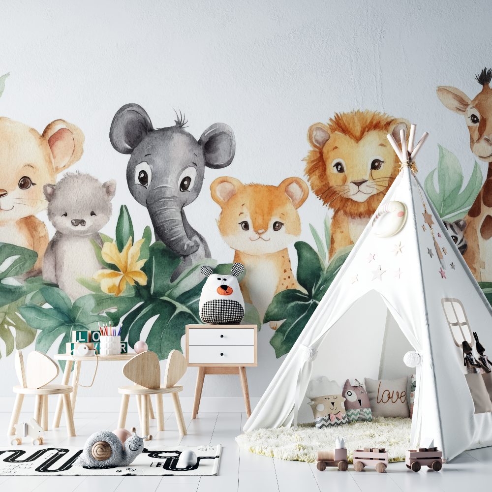 Pastel Lion Wallpaper and Friends | Murals Wallpaper