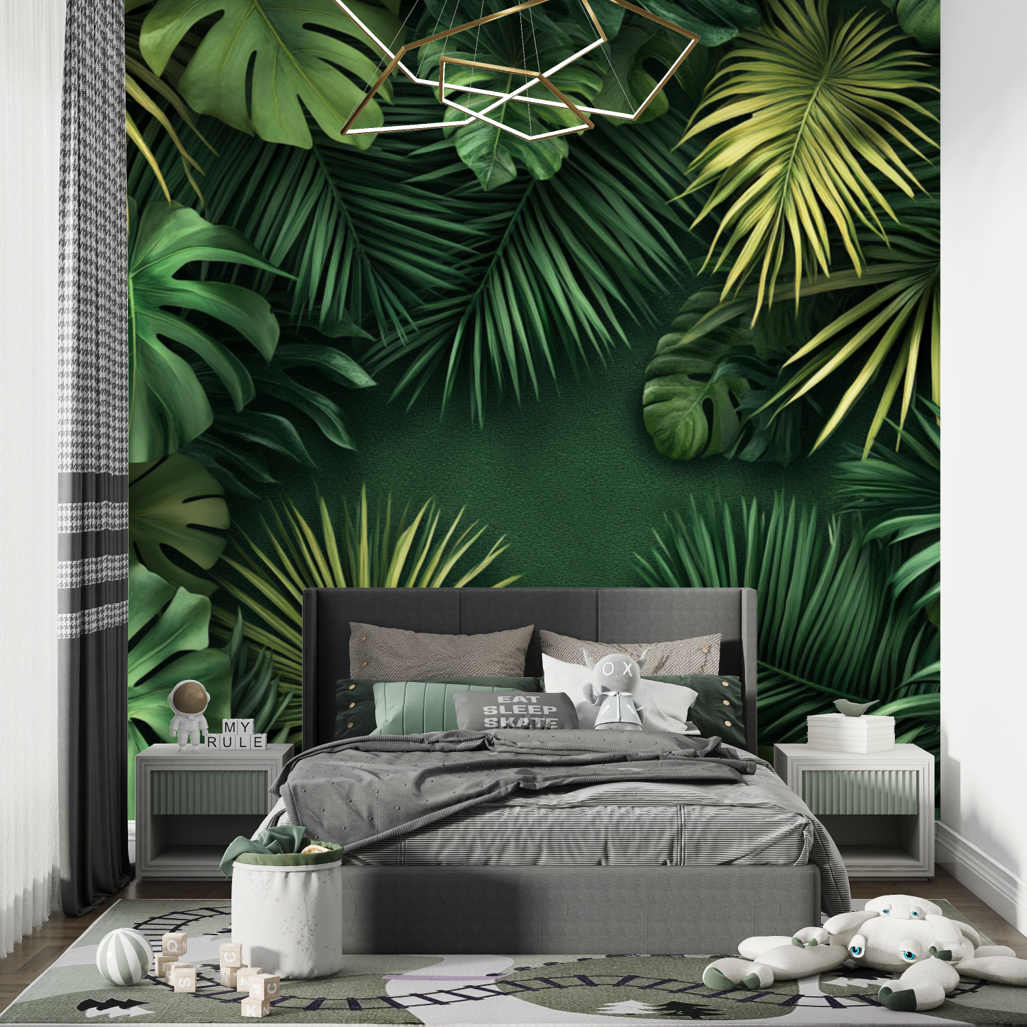 Tropische Pflanzen Tapete für Kinder | Wandbilder Tapete