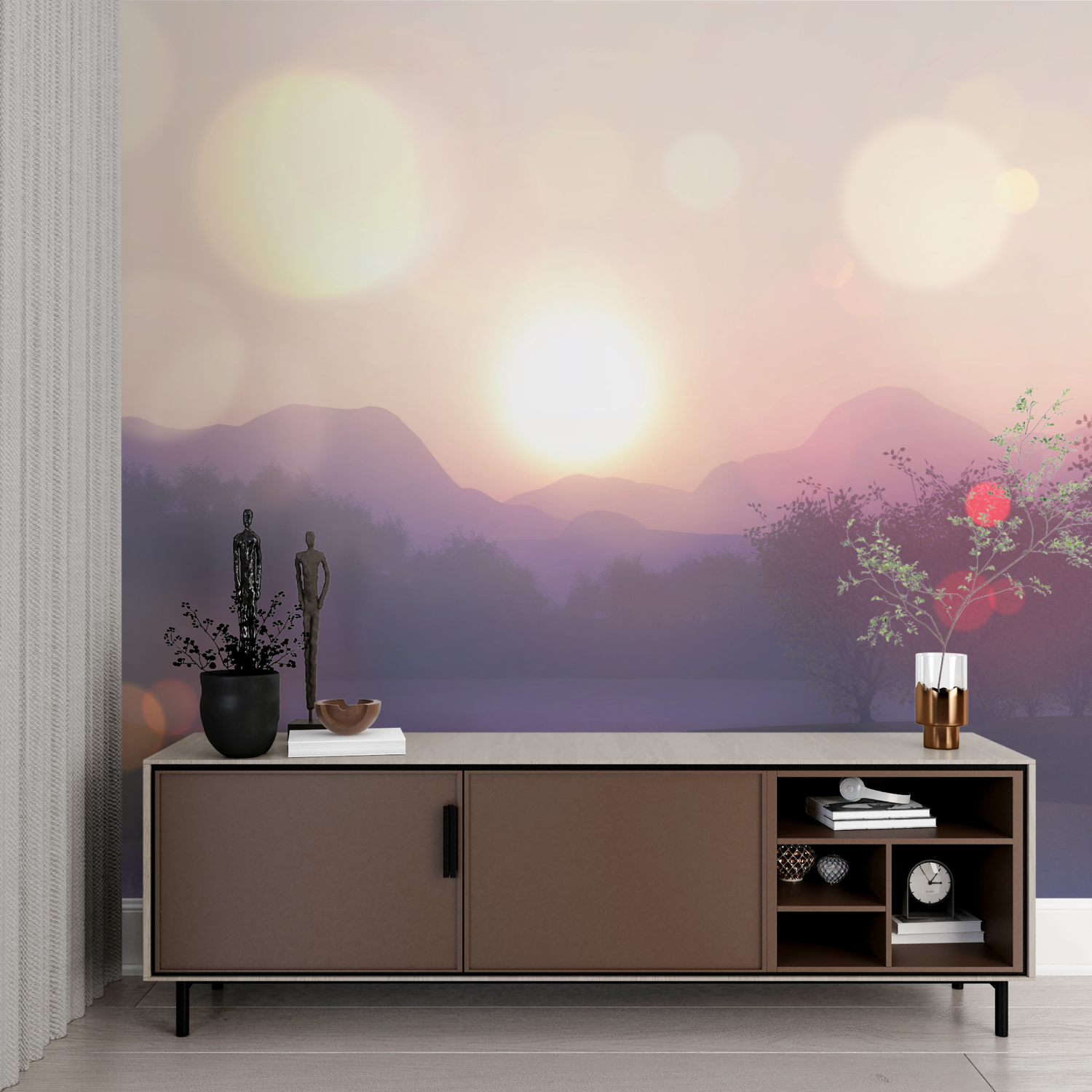 Watercolor Landscape 3D Wallpaper | Murals Wallpaper