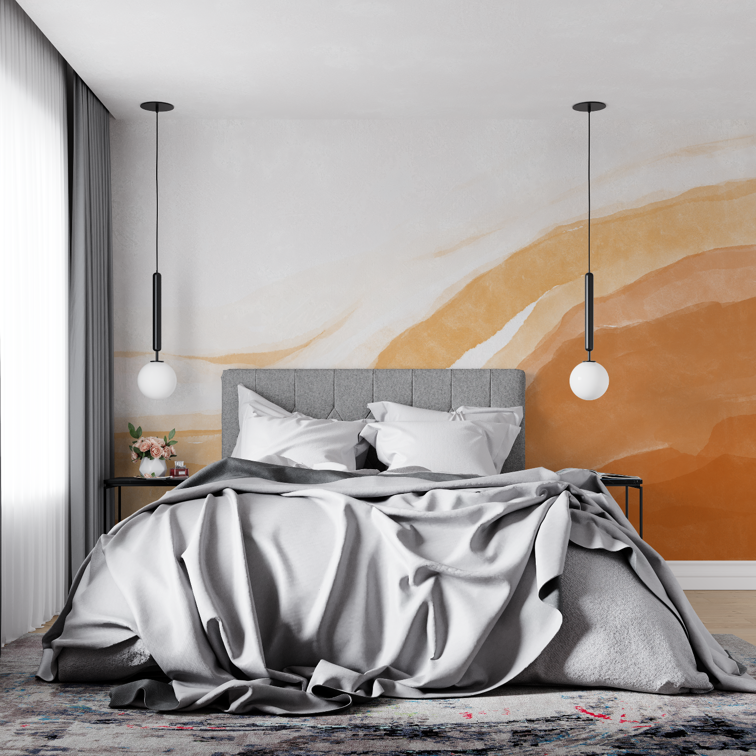Watercolor Wallpaper Beige Tones | Murals Wallpaper