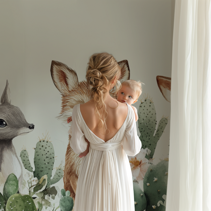 Jungle Savanna Animals Wallpaper Soft | Murals Wallpaper