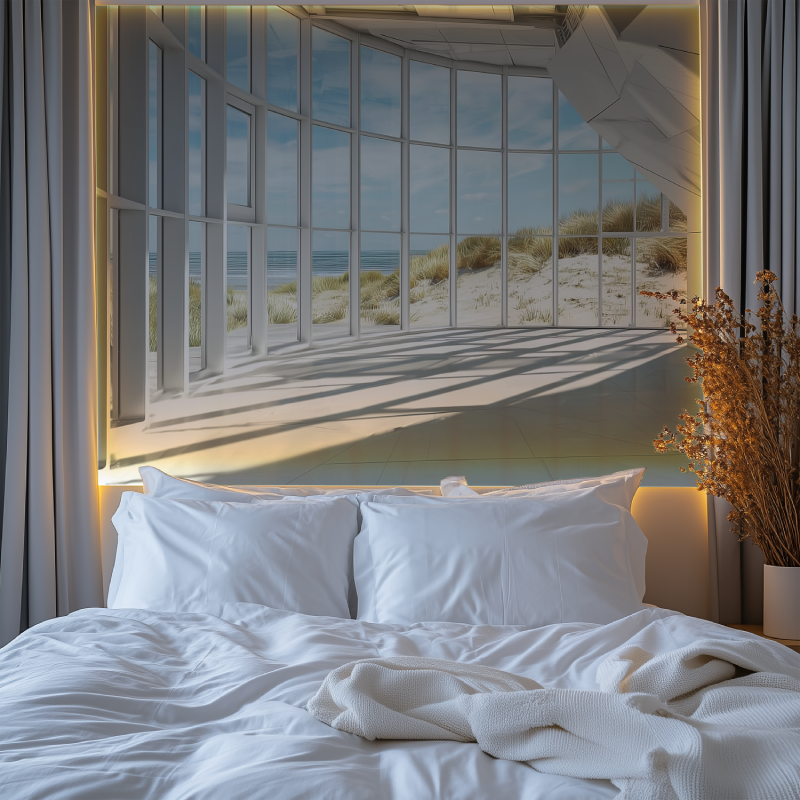 Panoramic view illusion mural wallpaper chambre premium