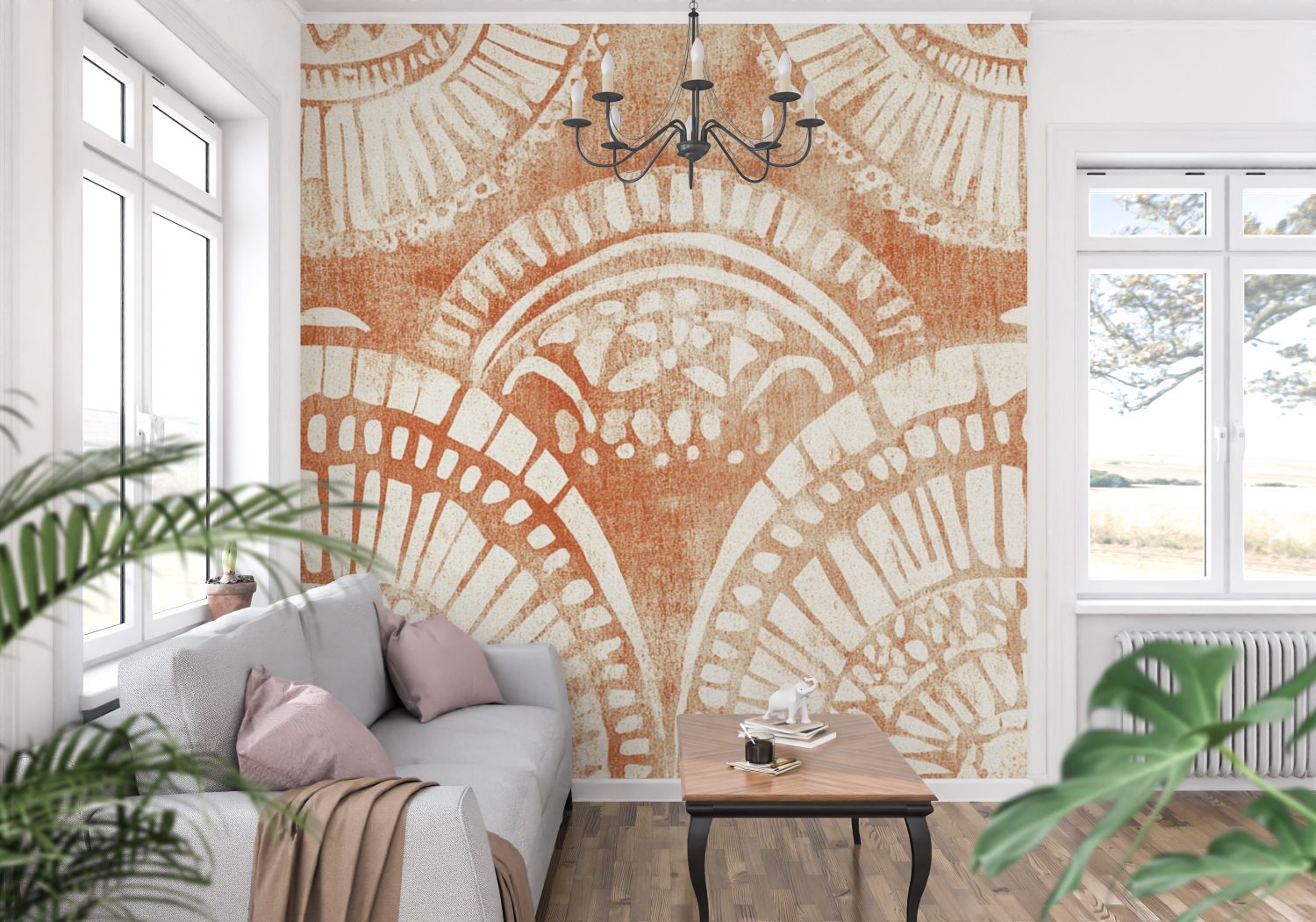 Papel de parede Boémio Terracotta | Murais Papel de parede