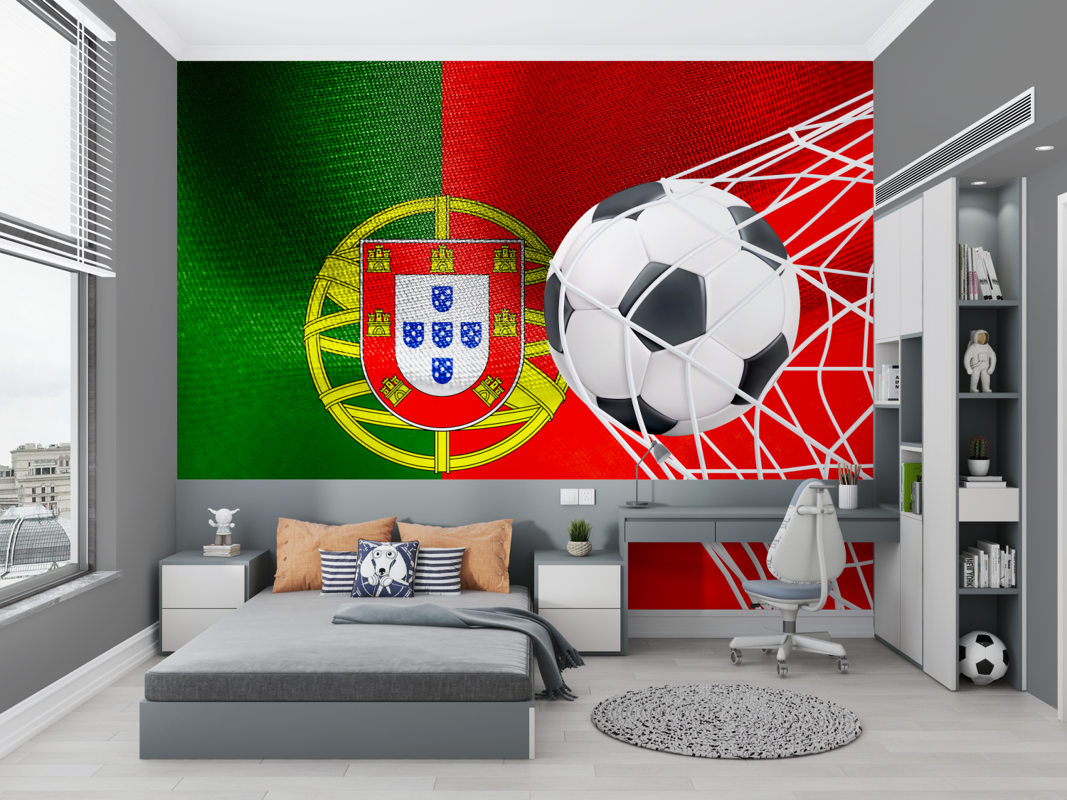 Portugal Soccer Ball Wallpaper | Murals Wallpaper