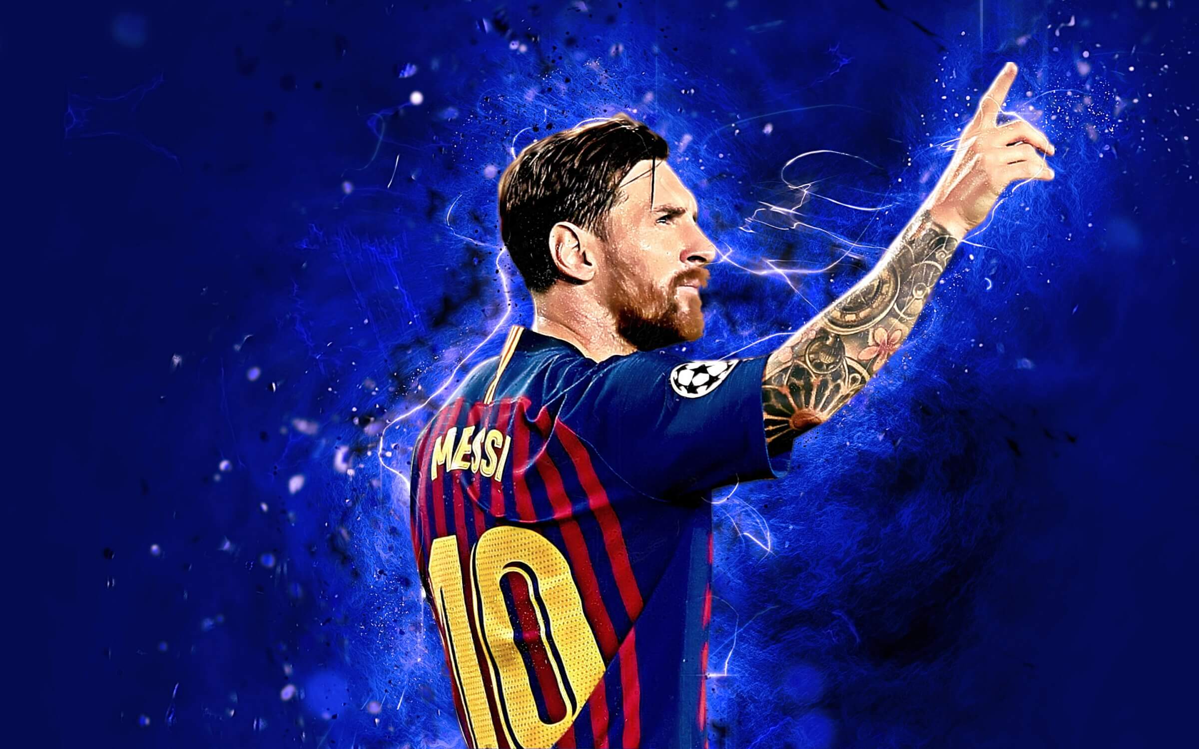 Messi Blue Wallpaper | Murals Wallpaper