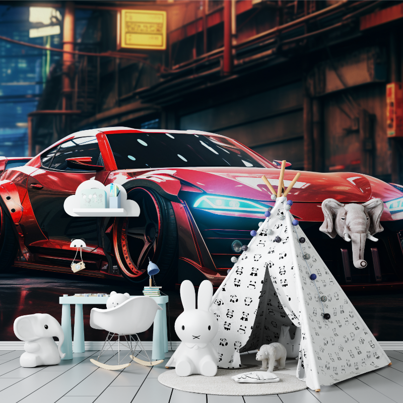 Tapetengemälde für die Auto-Tuning-de-nuit-Tapisserie-Murs