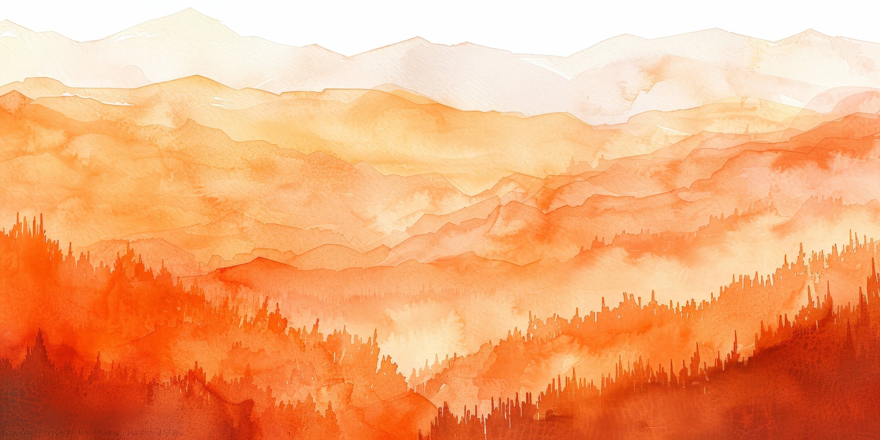 Orange Landscape Wallpaper | Murals Wallpaper