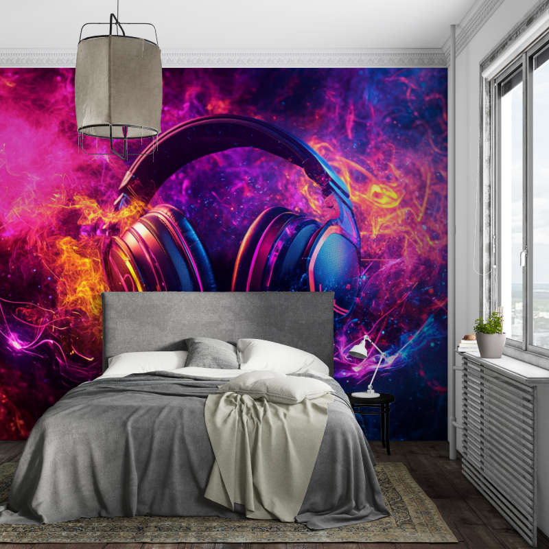 Colorful Graffiti Helmet Wallpaper | Murals Wallpaper