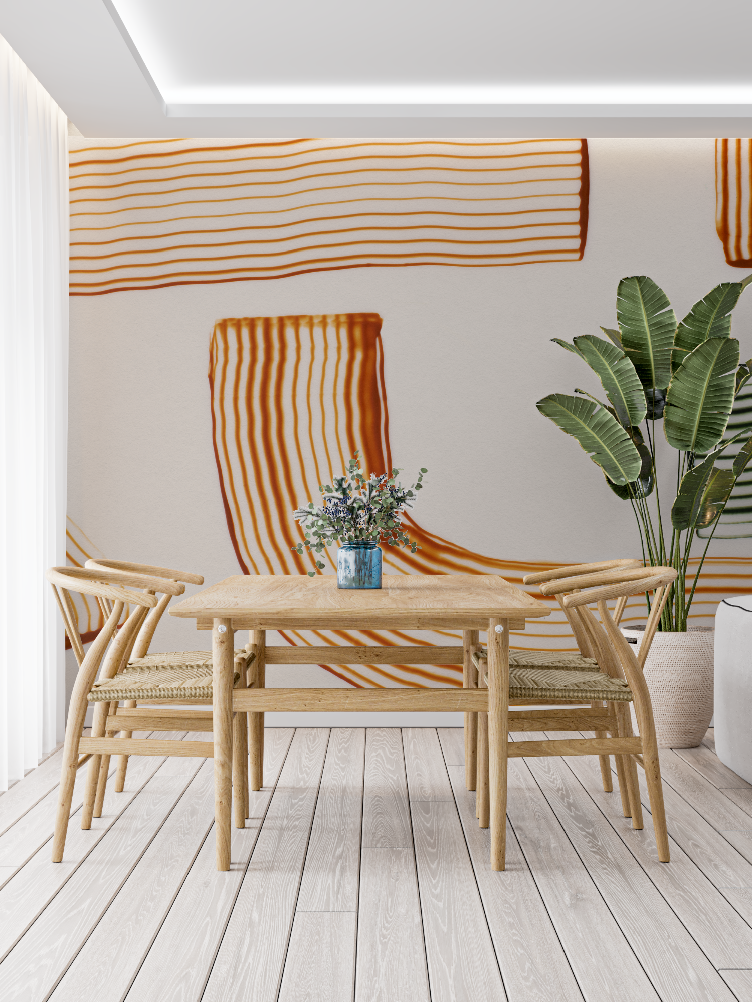 Bohemian Orange Wallpaper | Murals Wallpaper