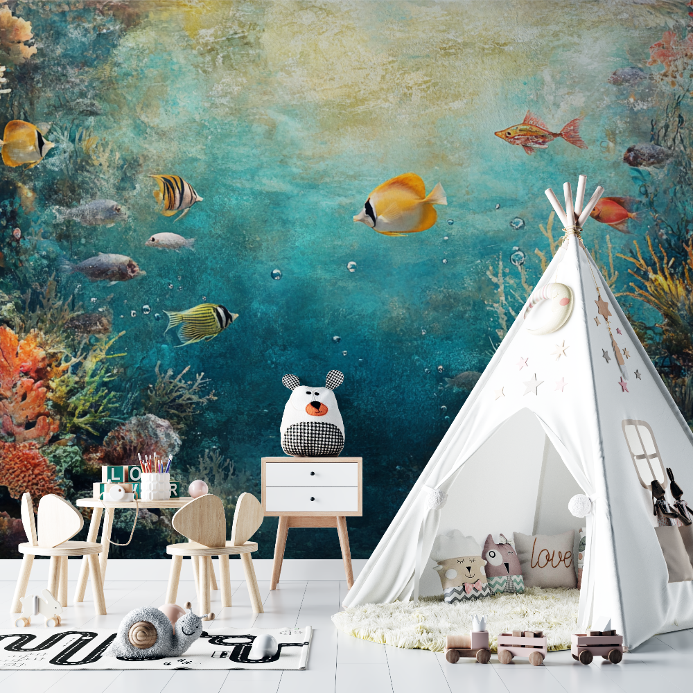 Marine Wallpaper with Ocean Backgrounds and Fish | Murals Wallpaper