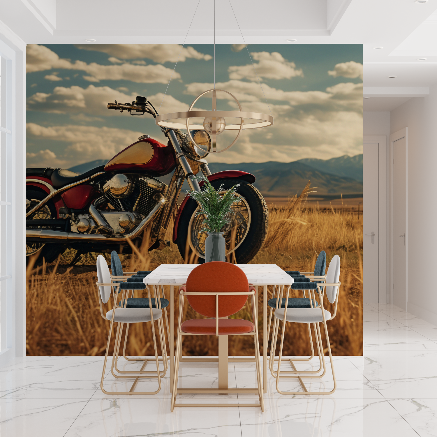 Vintage Motorcycle Mural Wallpaper | Murals Wallpaper