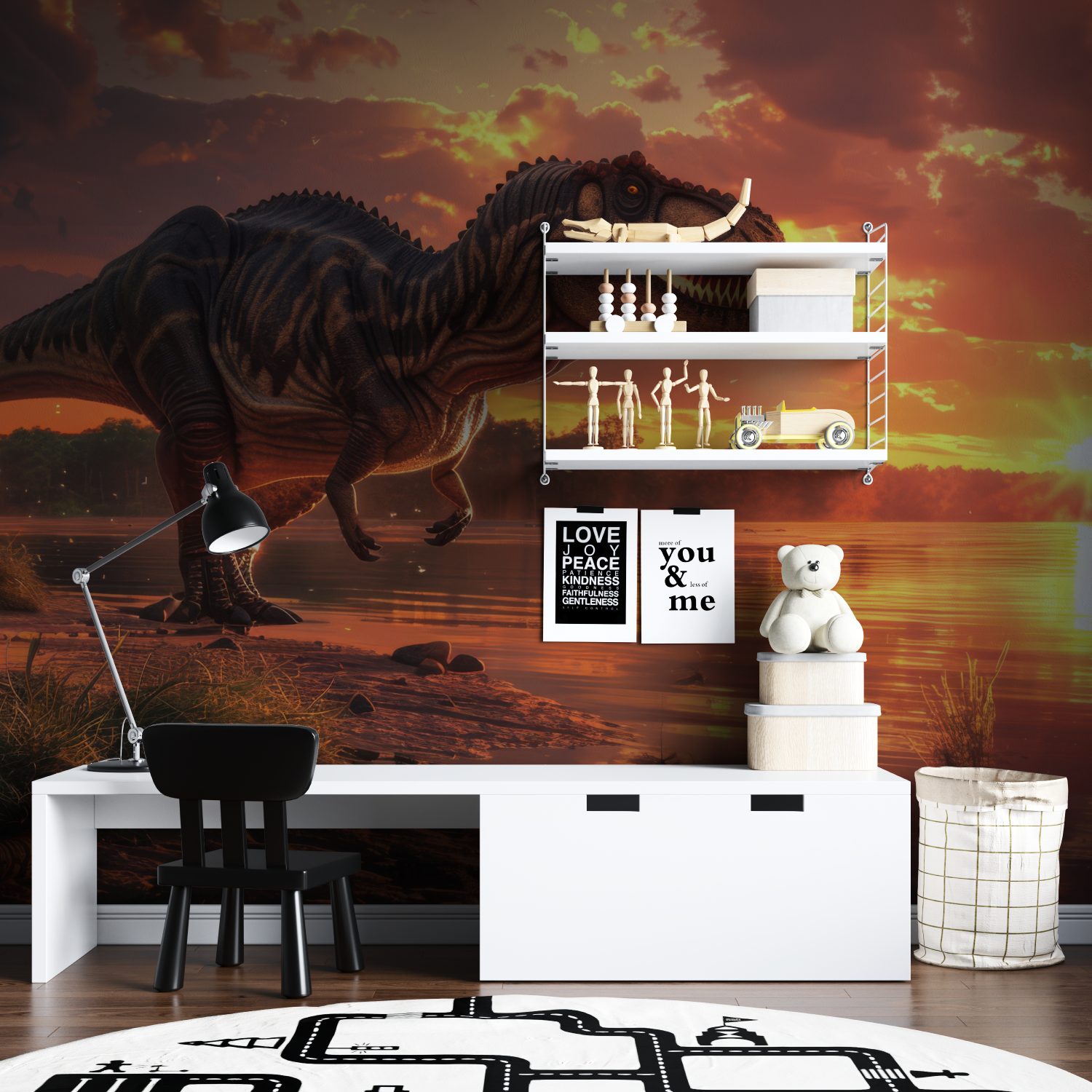 T-Rex Sunset Wallpaper | Murals Wallpaper