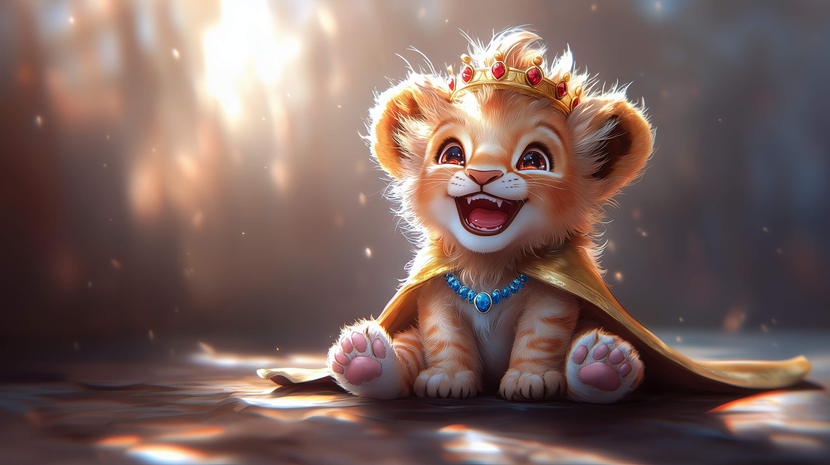 Lion and Flower Crown Wallpaper | Murals Wallpaper