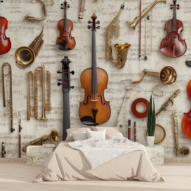 Musical Instrument Wallpaper | Murals Wallpaper